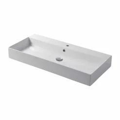 Lavabo da Appoggio o Parete di Design in Ceramica Colorata Leivi