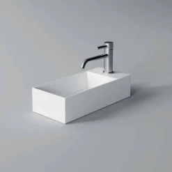 Lavabo da Appoggio o Sospeso Rettangolare in Ceramica Made in Italy - Act