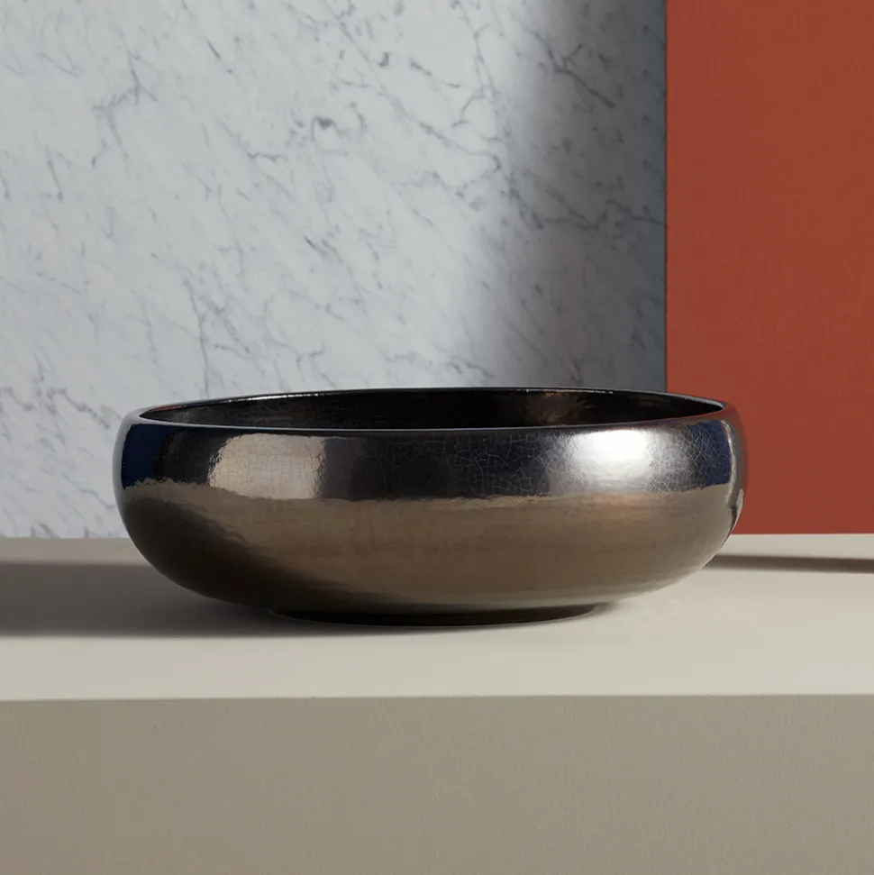 Lavabo da Appoggio per il Bagno Realizzato in Fire Clay Made in Italy - Tallone