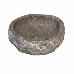 Lavabo da Appoggio Pezzo Unico in Marmo Fumè Mumbai, non riproducibile in serie