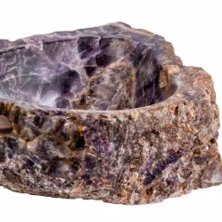 Lavabo da appoggio prodotto a mano in pietra ametista, Vidor