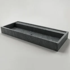 Lavabo da Appoggio Rettangolare in Gres Porcellanato Made in Italy - Cervia