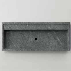 Lavabo da Appoggio Rettangolare in Gres Porcellanato Made in Italy - Cervia