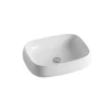 Lavabo da Appoggio Rettangolare in Ceramica dal Design Moderno - Papavero