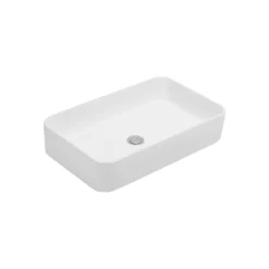 Lavabo da Appoggio Rettangolare in Ceramica dal Design Moderno - Aster