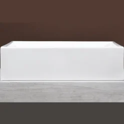 Lavabo da Appoggio Rettangolare in Ceramica dal Design Moderno - Papavero