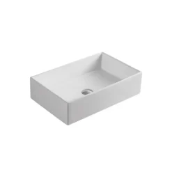 Lavabo da Appoggio Rettangolare in Ceramica dal Design Moderno - Papavero
