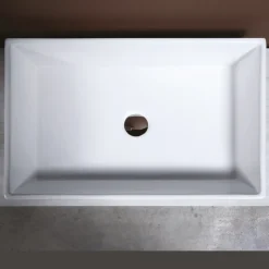 Lavabo da Appoggio Rettangolare in Ceramica dal Design Moderno - Papavero