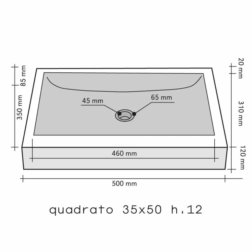 Lavabo da Appoggio rettangolare in Pietra Naturale Nera Giacarta, design e stile