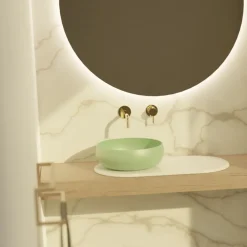 Lavabo da Appoggio Rotondo in Ceramica Colorata Made in Italy - Scodella