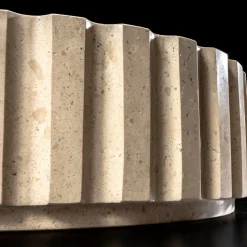 Lavabo da Appoggio Rotondo Realizzato in Marmo Travertino - Cattleya
