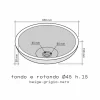 Lavabo da Appoggio Tondo in antracite Moyo, la natura a servizio del design
