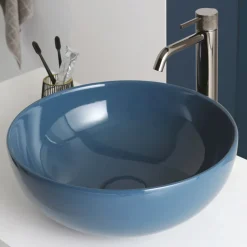Lavabo da Appoggio Tondo in Ceramica Lucida L 40 Made in Italy - Chicco