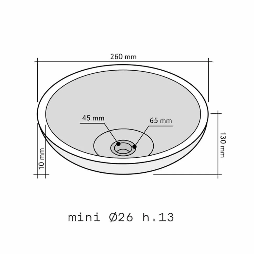 Lavabo da Appoggio Tondo in Onice di design Sula