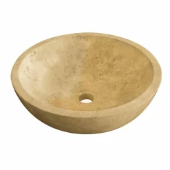 Lavabo da Appoggio Tondo in Pietra Naturale color miele Nusa