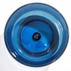 Lavabo da Appoggio Tondo in Vetro Veneziano Plissè Made in Italy - Zircone