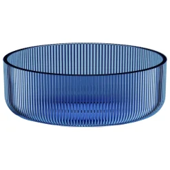 Lavabo da Appoggio Tondo in Vetro Veneziano Plissè Made in Italy - Zircone
