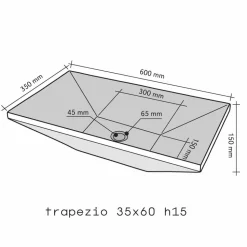 Lavabo da Appoggio trapezoidale in Pietra Naturale Nera Wok