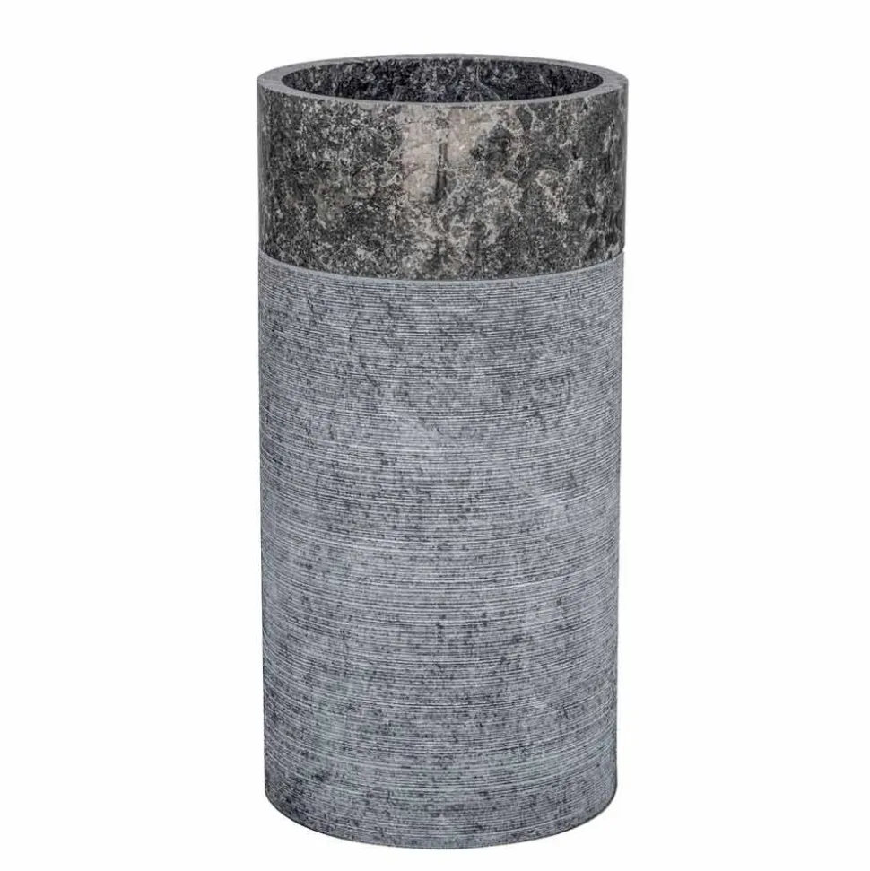 Lavabo da Bagno Cilindrico Freestanding in Marmo Grigio - Cremino
