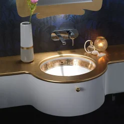 Lavabo da Bagno Incassato in Fire Clay Fuso a Mano Made in Italy - Erioli