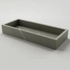 Lavabo da Bagno Rettangolare in Gres Porcellanato Made in Italy - Ludmilla