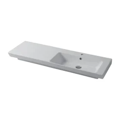 Lavabo da Incasso e Appoggio Destro Moderno in Ceramica Maida