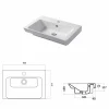 Lavabo da Incasso e Appoggio in Ceramica Bianca o Colorata Maida