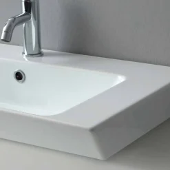 Lavabo da Incasso e Appoggio in Ceramica Bianca o Colorata Maida