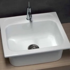 Lavabo da Incasso e Appoggio Moderno in Ceramica Colorata Vinovo