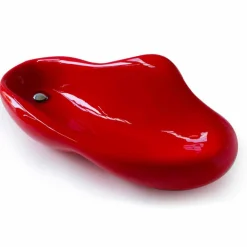 Lavabo dal design moderno rosso Scad, made in Italy