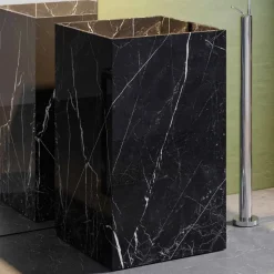 Lavabo da Terra, a Colonna, in Gres Porcellanato, Lusso Made in Italy - Calogero