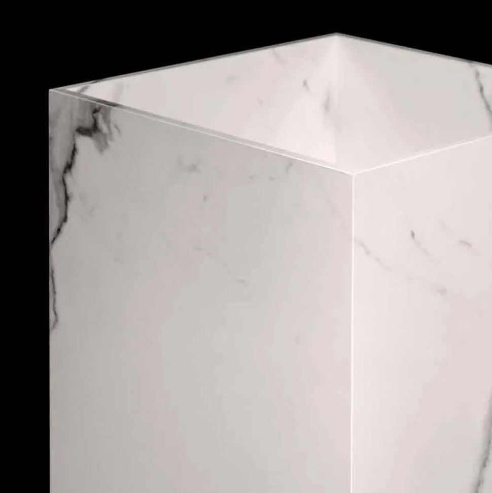 Lavabo da Terra, a Colonna, in Gres Porcellanato, Lusso Made in Italy - Calogero