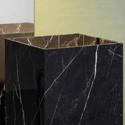 Lavabo da Terra, a Colonna, in Gres Porcellanato, Lusso Made in Italy - Calogero