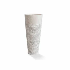 Lavabo da Terra a Colonna Moderno in Marmo Bianco - Merlo