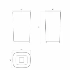 Lavabo da terra freestanding circolare di design made in Italy, Lallio