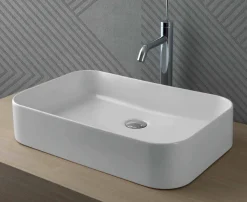 Lavabo Design da Appoggio in Ceramica Made in Italy Leivi
