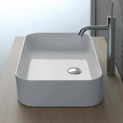 Lavabo Design da Appoggio in Ceramica Made in Italy Leivi