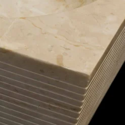 Lavabo di design da appoggio bianco in pietra naturale Zor pezzo unico