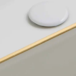 Lavabo di design da appoggio ceramica bordo oro made in Italy Debora
