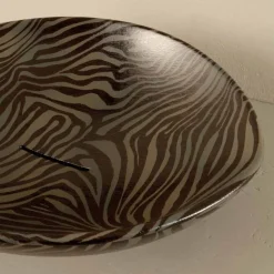 Lavabo di design da appoggio ceramica zebrata nero made Italy Animals
