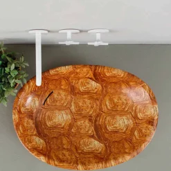 Lavabo di design da appoggio ceramica tartaruga made in Italy Glossy