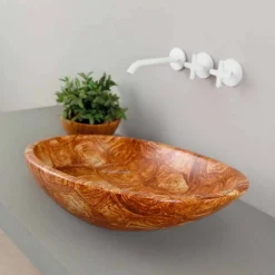 Lavabo di design da appoggio ceramica tartaruga made in Italy Glossy