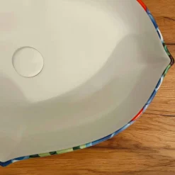 Lavabo di design da appoggio in ceramica disegnata made in Italy Oscar
