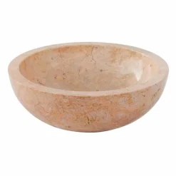 Lavabo di design da appoggio rosso in pietra naturale Job, pezzo unico