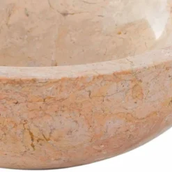 Lavabo di design da appoggio rosso in pietra naturale Job, pezzo unico