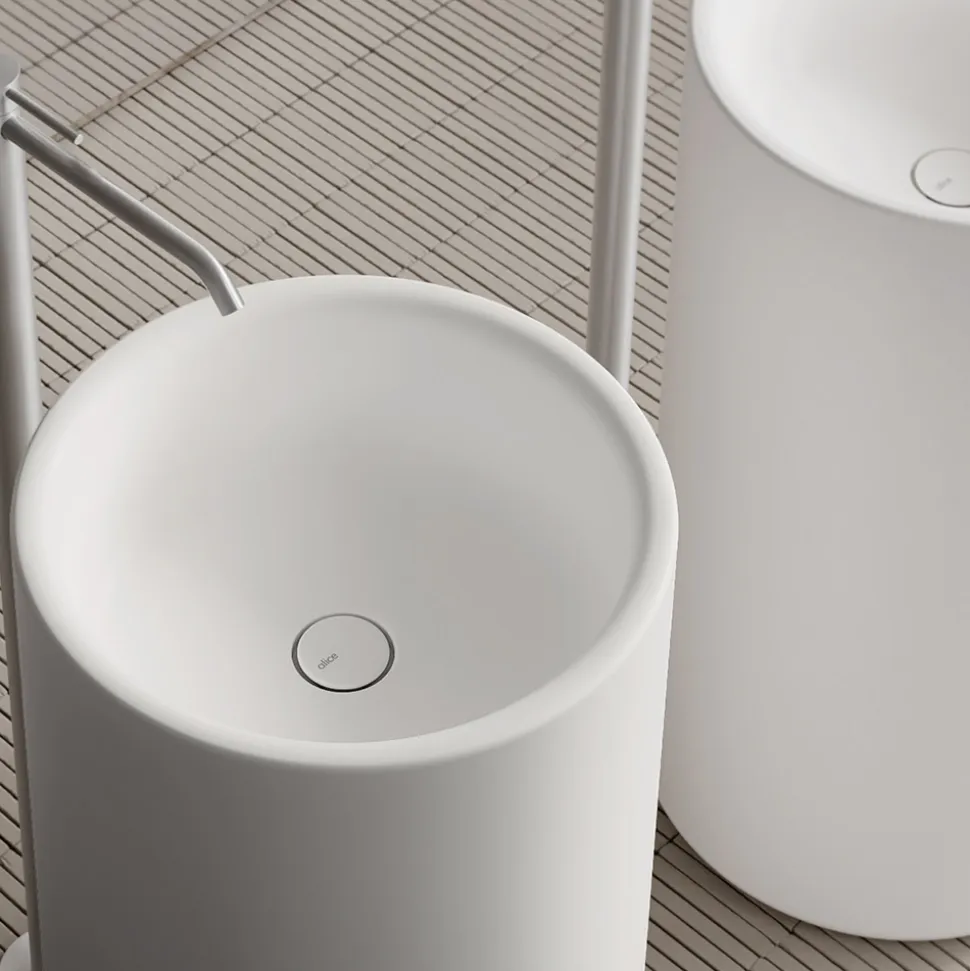 Lavabo Freestanding da Appoggio in Ceramica Made in Italy - Ragazza