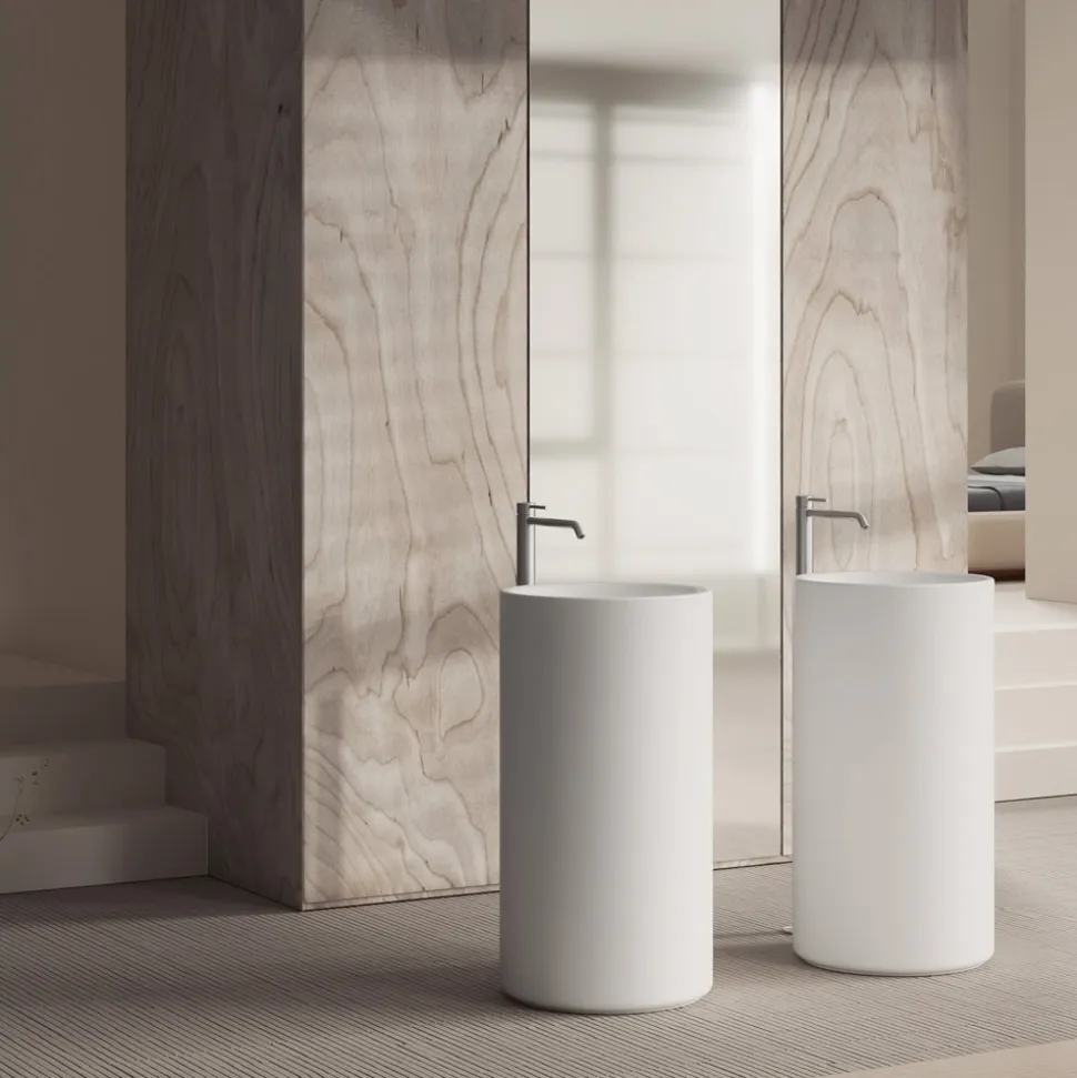 Lavabo Freestanding da Appoggio in Ceramica Made in Italy - Ragazza