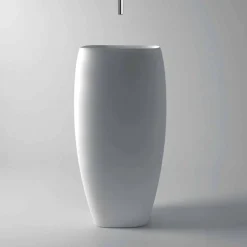 Lavabo freestanding in ceramica design moderno Gais, fatto in Italia