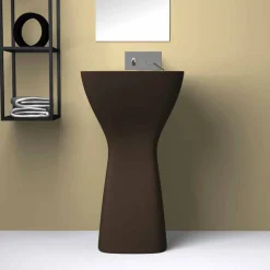 Lavabo freestanding in ceramica moderno realizzato in Italia, Firmino