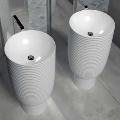 Lavabo Freestanding in Ceramica Bianca o Colorata Trabia